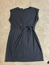 Nine West Women’s Sleeveless Black Dress Above Knee Size Large Side Tie Knot