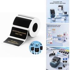 Thermal Transfer Labels 40mmx20mm Black 325pcs Roll Waterproof PET M2 M3 Printer