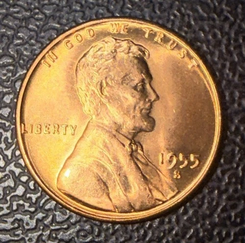 1955-S Lincoln Wheat Cent Penny Uncirculated San Francisco Mint US 1C Coin