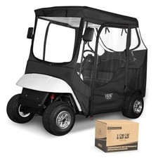 2/4 Passenger Golf Cart Driving Enclosure Black For EZGO TXT RXV 2 Passenger
