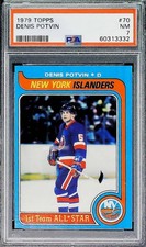 1979-80 Topps Hockey Denis Potvin Islanders #70 PSA 7 NM Trading Card