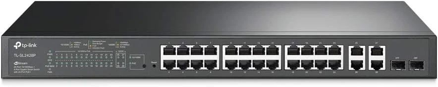 TP-Link Omada 24-Port Smart Switch PoE+ 10/100Mbps 4-Port Gigabit Managed 291W - Bild 2 von 4