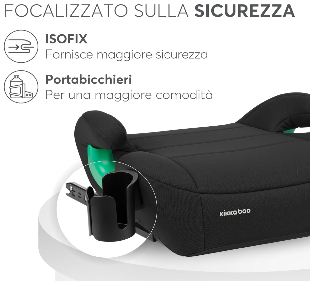 KikkaBoo Rialzo Auto per Bambini ISOFIX i-POP, i-Size, 125-150 cm, Seggiolino foto 3