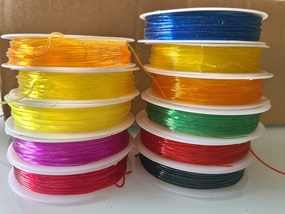 Gummiband Spulen Rollen 11 Elastisches Band Für Armbänder Bunt 1mm 0.8mm 