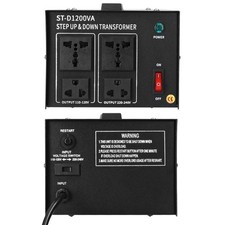 1-Step Up Down Transformer Compact Size Voltage Converter 1200VA Portable NBRA