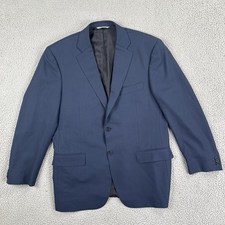 Canali 1934 Travel Blazer Men 42R Blue Wool Water Resistant Made in Italy