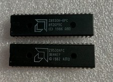 2ea AMD Z8530H-6PC SERIAL COMM CONTROLLER, 40 Pin Plastic DIP