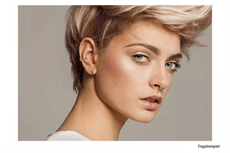 PIERCINGLINE  Piercing Ring SET Chirurgenstahl Segmentring Clicker - Bild 3 von 4