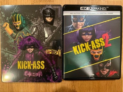 Kick-Ass 4K UHD OOP Unmasked Edition Lionsgate Steelbook w/ Kick-Ass 2 4K UHD