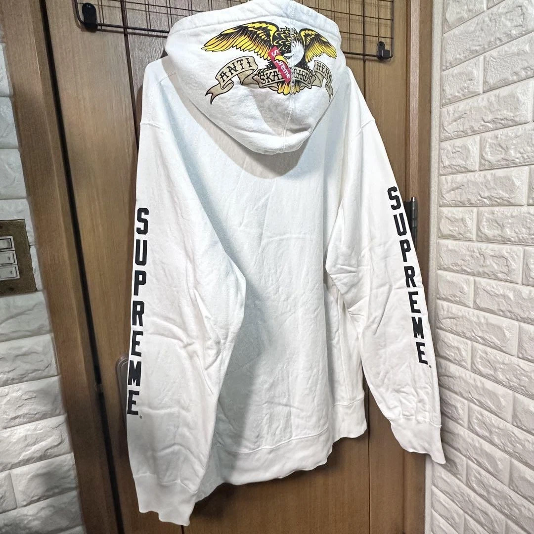 Sweat à capuche homme Supreme XL anti héros emblématique streetwear rare occasion limitée