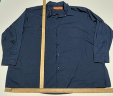 RED KAP LONG SLEEVE WORK SHIRT ~ SIZE 4XL ~ USA MADE