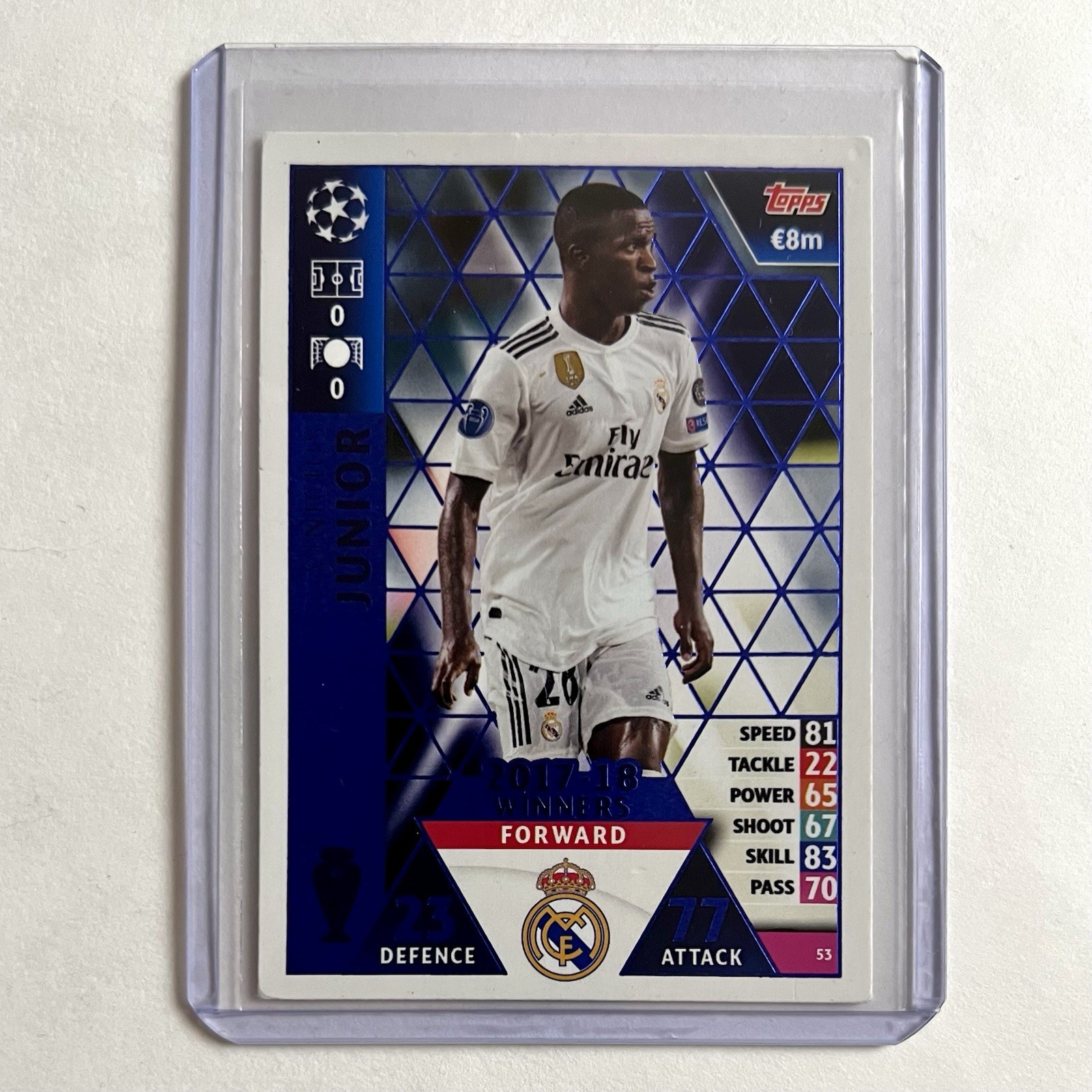 Vinícius Júnior Rookie 2017-18 Topps Match Attax #53 UEFA Champions Real Madrid
