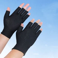 4 Pairs Cotton Gloves Fingerless Pure Cotton Touchscreen Moisturizing