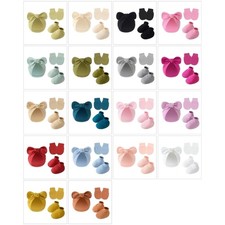 Soft Cotton Baby Turban Hat with Mittens & Foot Cover Set 0-6 Months Unisex