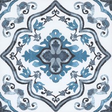 FP3932 Marrakesh Peel Stick Floor Tiles, Blue