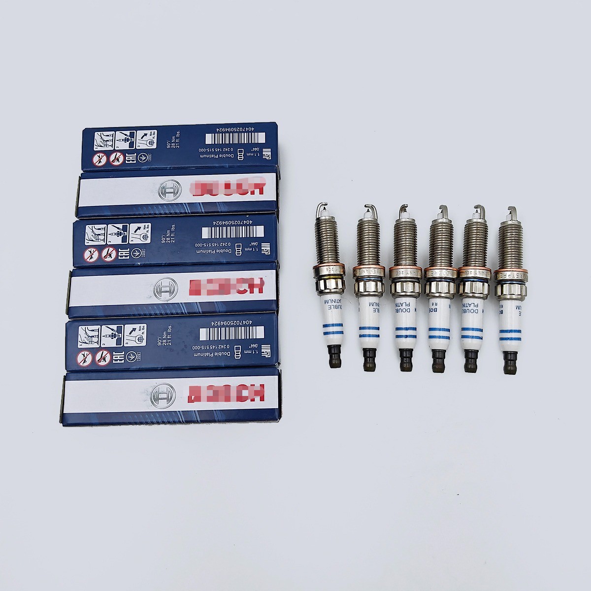 Set of 6 Spark Plugs Double Platinum ZR5TPP33 For BMW E82 E88 F02 F10 F13