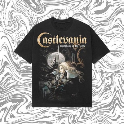 Castlevania Symphony of the Night T-Shirt, Retro Gothic Y2K Tee Alucard Graphic