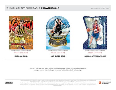 2023-24 Panini Crown Royale Turkish Airlines EuroLeague 2023-24 Panini Crown Royale Turkish Airlines EuroLeague