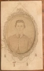Civil War Soldier In Uniform Unusual Tie CDV Photo