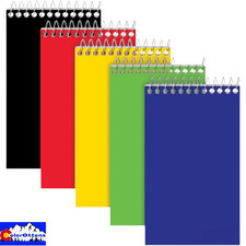 3x5 Notepad 5 Pack Narrow Ruled Spiral Top Bound 75 Sheets Assorted Colors
