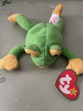 Ty Teenie Beanie Babies Smoochy the Frog Plush Toy for Ages 3-7 Years