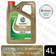 Castrol EDGE 0W-20 LL IV Car Engine Oil Fully Synthetic Hyspec Standard, 4 Litre