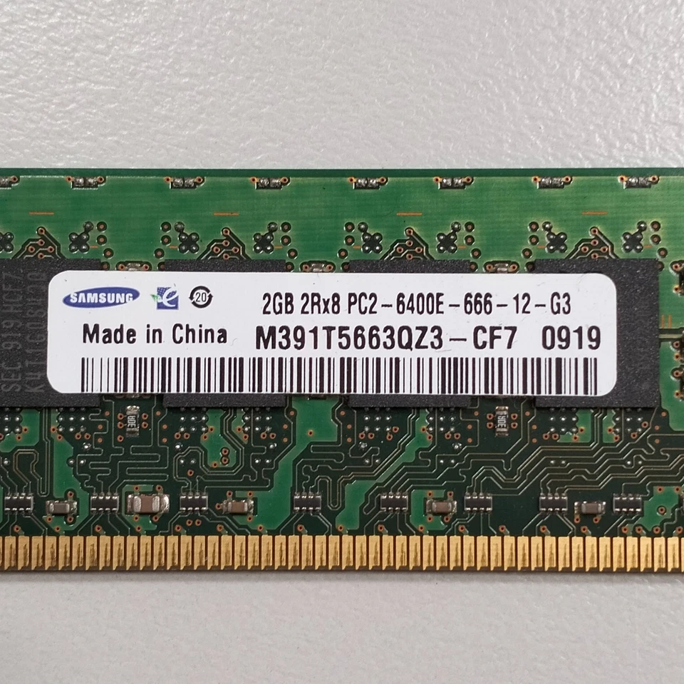 Samsung 2GB DDR2 RAM PC2-6400 800MHz CL6 ECC DIMM M391T5663QZ3-CF7 445167-061 - Image 2 of 4