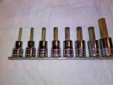 Snap-on 38 Drive 12mm Metric Thru 4mm Metric 8 Pc. Set Hex Bit Chrome Sockets Snap-on 38 Drive 12mm Metric Thru 4mm Metric 8 Pc. Set Hex Bit Chrome Sockets