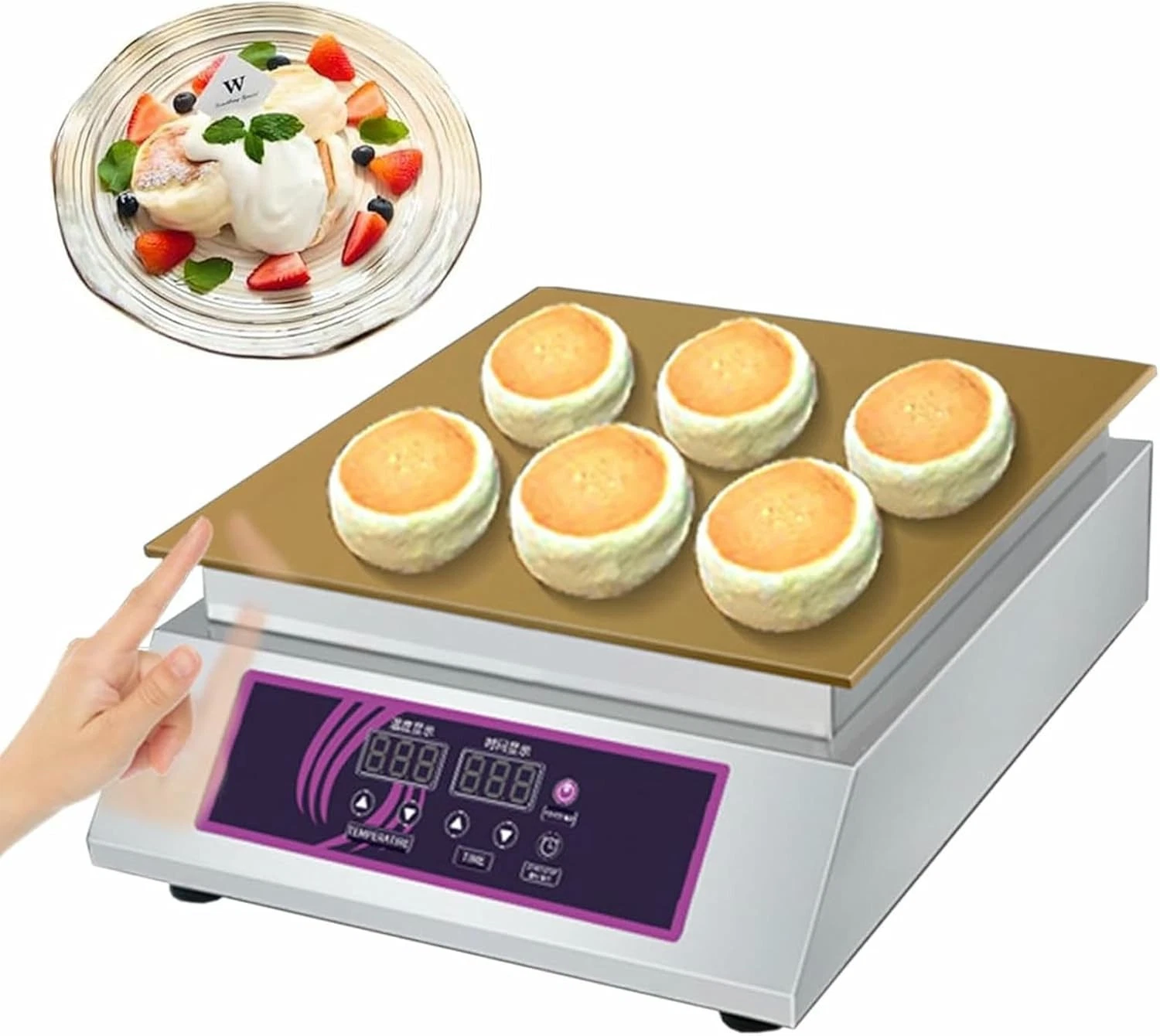 Commercial Souffle Making Machine Electric Dorayaki Maker Pancake Maker 110V