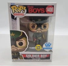 Funko POP! Television: The Boys - Soldier Boy (GiTD)(Funko) #1408 w/ pop protec 