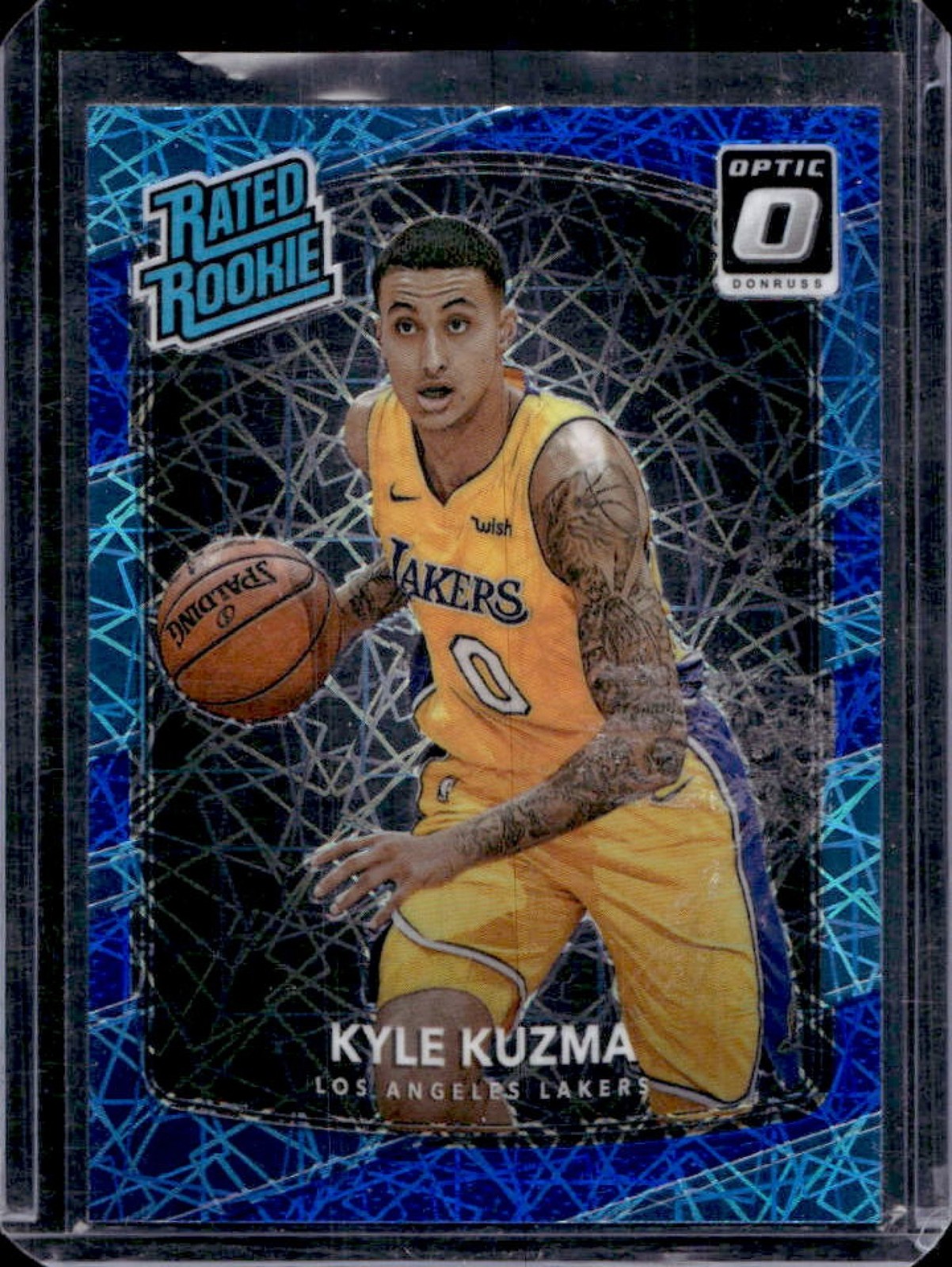 2017-18 Donruss Optic Kyle Kuzma Blue Velocity Rookie RC #174 Lakers