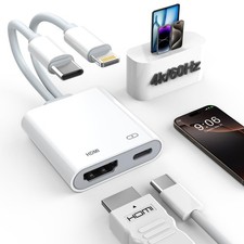 Apple USB-C and Lightning to HDMI Adapter for iPhone ipad to TV 4K 60Hz MFi C...
