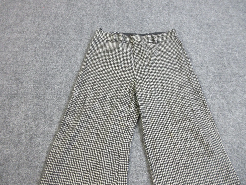 Брюки женские Ralph Lauren 4 черные белые гончие шерстяные кашемировые широкие штанины - Изображение 3 из 4