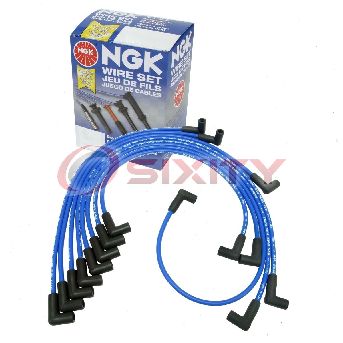 1 pc NGK Spark Plug Wire Set for 1978-1988 Chevrolet G30 5.0L 5.7L 6.6L V8 - mq