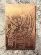 MK Mint 2.7 Ounce .999 Fine Copper Card - Flying Saucer - UFO - Peace