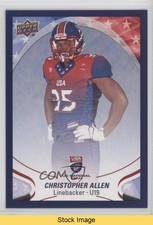 2017 Upper Deck USA Football Blue Border Christopher Allen #89 READ 02mb