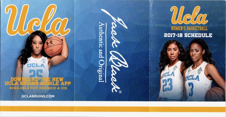 Calendario de bolsillo UCLA Bruins (temporada 2017 - 2018) NCAA baloncesto femenino Foto 2 de 3