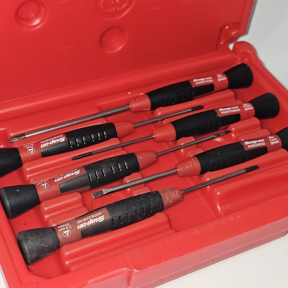 Snap On Tools 6pc Mini Precision Screwdriver Set Electronic SGDE70ESD INCOMPLETE - Image 2 of 4