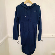 Pretty Little Thing PLT Womens Dress Blue Size UK 10 Shape Jumper Corset Ruched