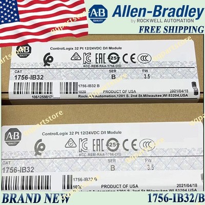 New Sealed AB 1756-IB32/B ControlLogix 32 Pt 12/24V Module US Stock Free Ship AB