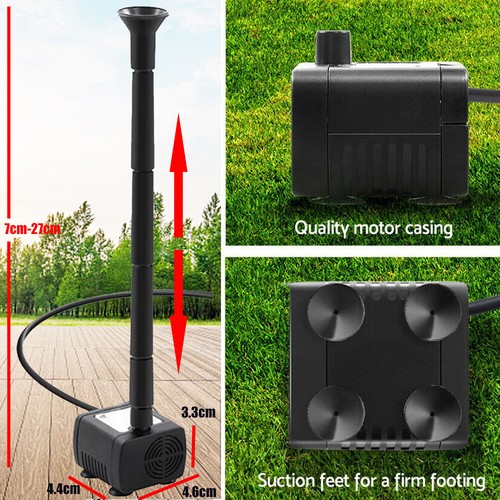 Outdoor Pond Pump Powered Panel Kit Fountain Solar Water Feature Submersible 6FT - Picture 5 of 12