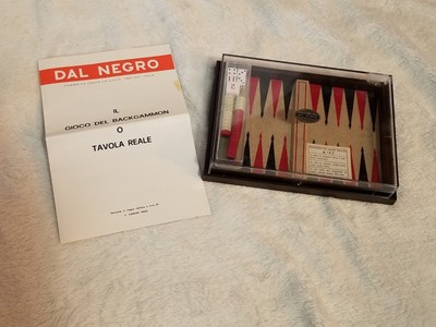 Dal Negro Treviso Italia Backgammon Magnetic Travel Game Mid Century Modern MCM