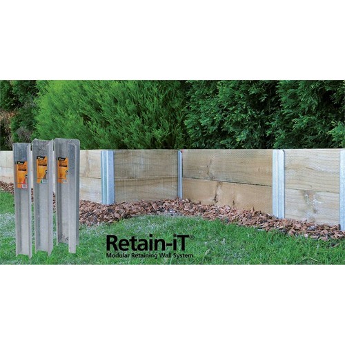 75 x 450mm End Post Galvanised Steel Retain It Sleeper Upright | eBay ...