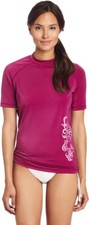 Kanu Surf Women's Breeze UPF 50 Short Sleeved Active Rashguard Shirt Purple XS