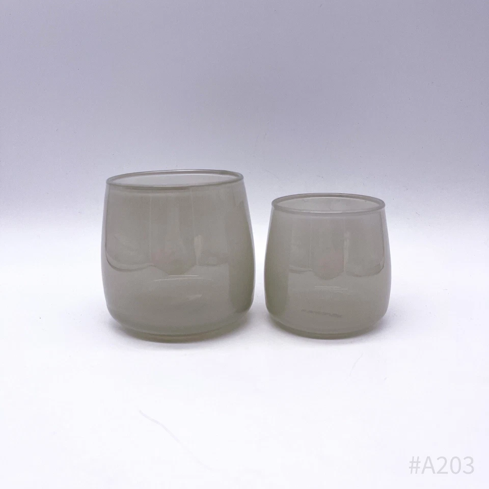 2x Deko Windlichter Kerzenhalter aus Glas, Grau (2-tlg.) - Bild 4 von 4