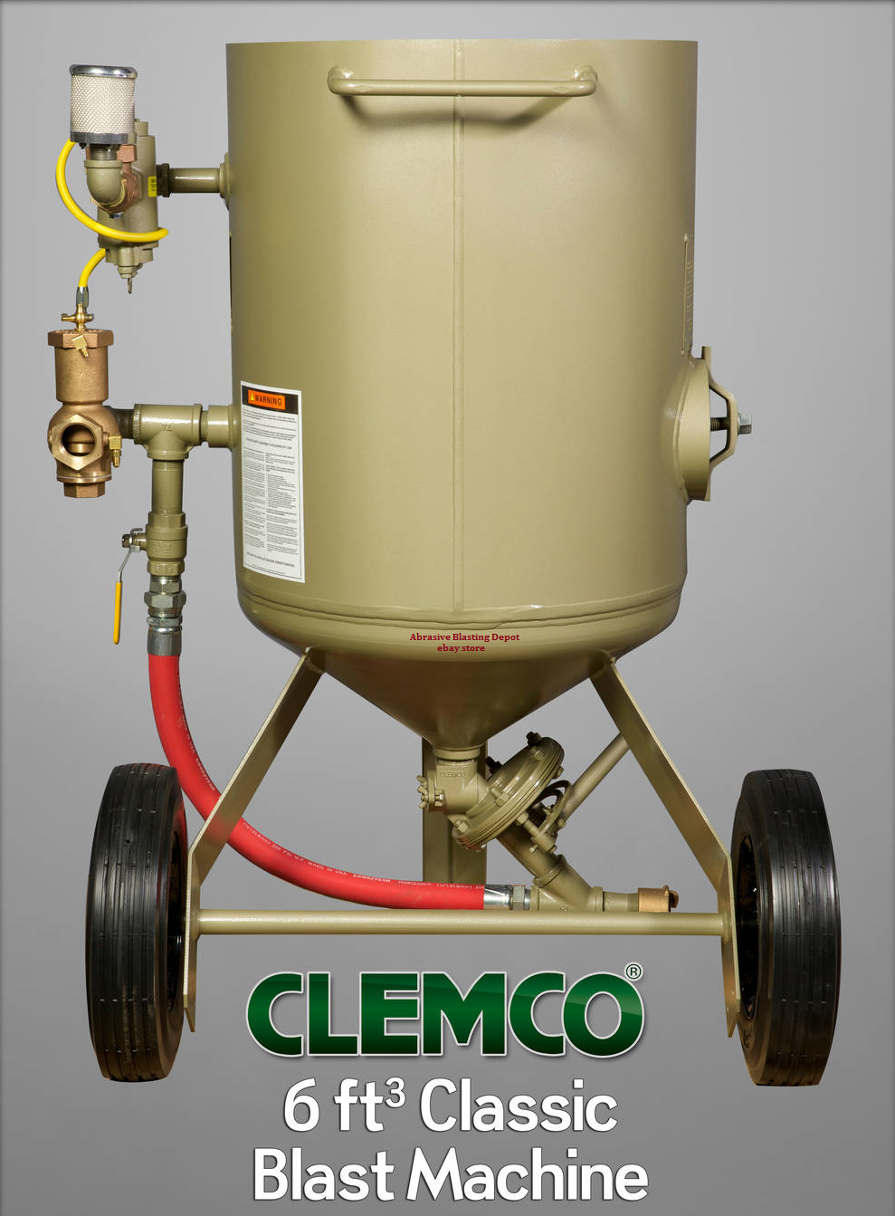 CLEMCO SANDBLASTING MACHINE W/ TLR 300 REMOTE CONTROL SYSTEM, 6 CU FT