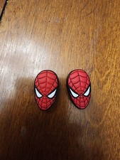 Lot Of 2 Spiderman Face Marvel Comics Shoe Croc Charm New