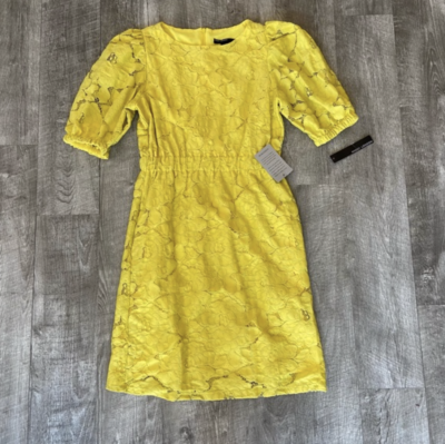 Maggy London Eyelet Lace Puff Sleeve Dress | eBay