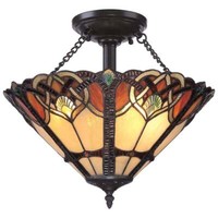 Elstead Cambridge Deckenleuchte E27 2-Fach Vintage-Bronze