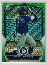 EDRYN RODRIGUEZ 56/99 1st Bowman Green Mojo Refractor 2023 Bowman Mariners